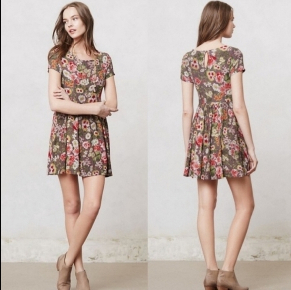 Sam&Lavi Anthropologie Mini Floral Dress sz 4